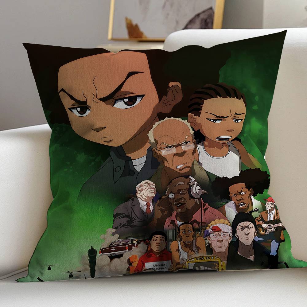 B-Boondocks Cartoon Pillowcase Toon Gift Cushion Cover Bedroom Home Sofa Chair Seat Decor Pillow Case