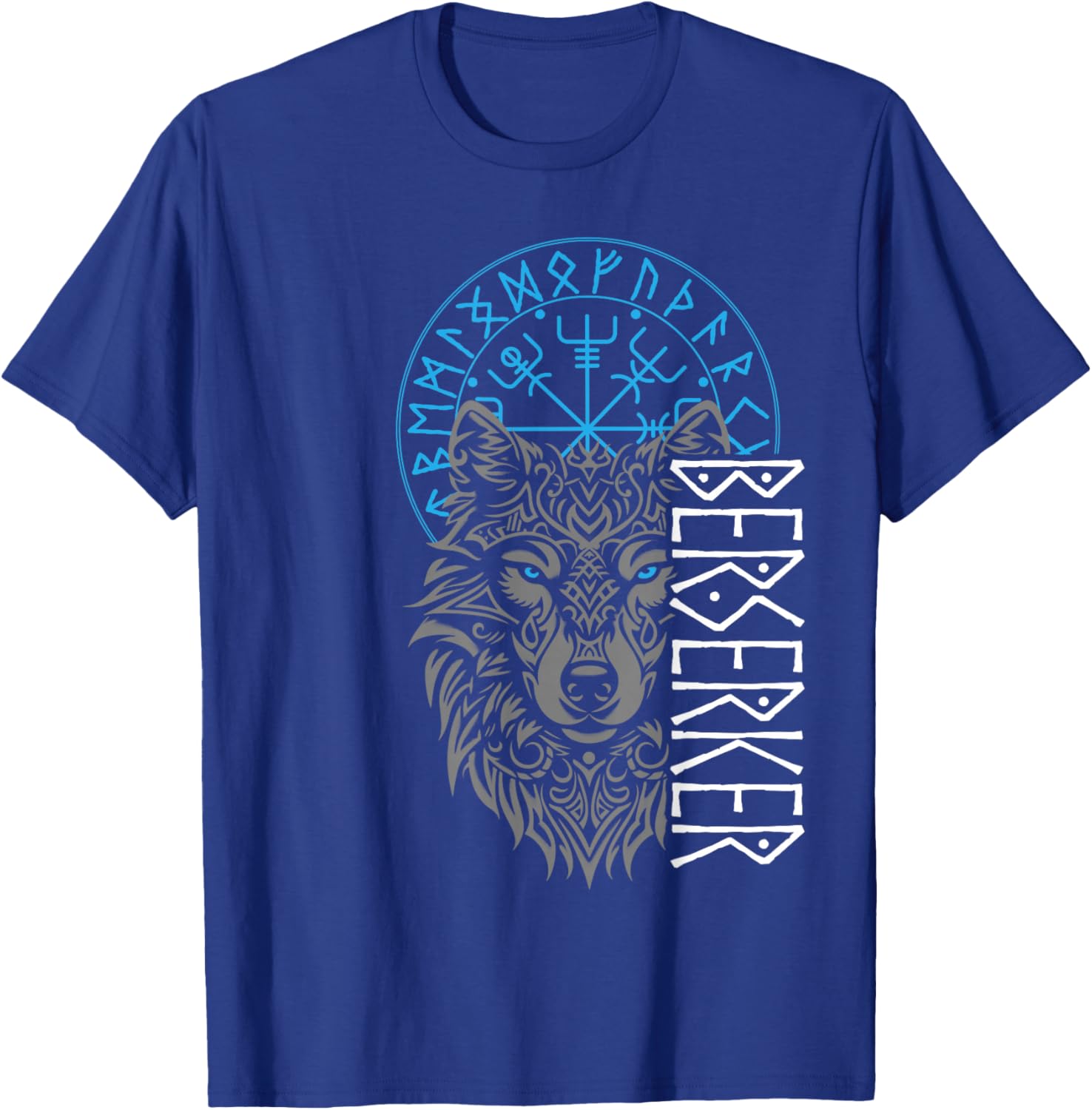 Norse Myth Compass Rune Wolf Nordic Warrior Berserker TShirt 100 Cotton ONeck Short Sleeve Summer Casual Mens Tshirt S