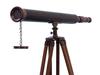 Nautical Brass Spyglass Telescope with Wooden Tripod - 39 Inch