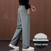 Pantaloni della tuta casual da uomo invernali con fodera in pile, vita elasticizzata, gamba dritta