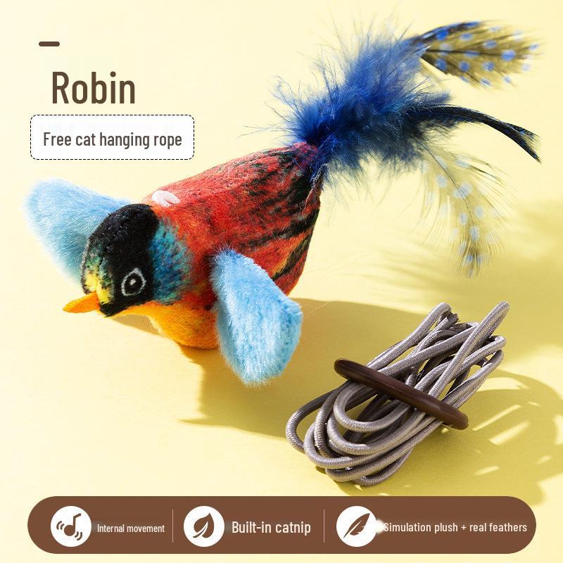 Electric Shaking Sparrow: Self-Amusement Cat Toy Simulation for Pet Entertainment