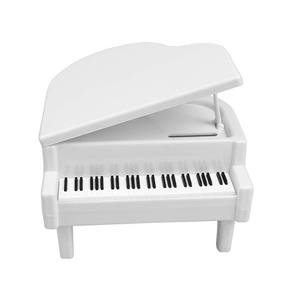 Piano Shape Piggy Bank Coin Money Saving Box Jar Desktop Ornaments  For Children Birthday Gift Wholesale