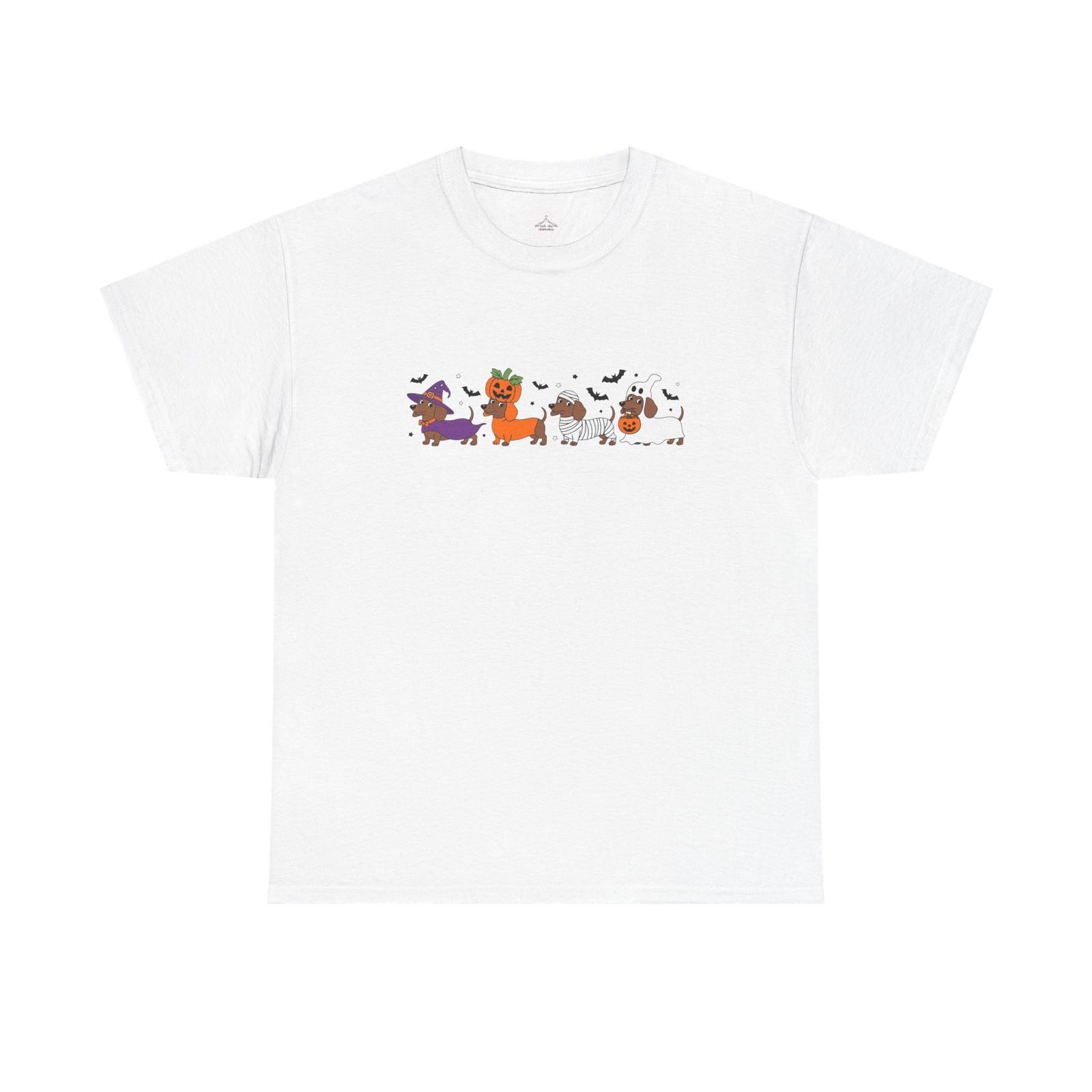 Cute Dachshund Animal Halloween Tee, Unisex Tee, Halloween Shirt, Fall [...] S разноцветный