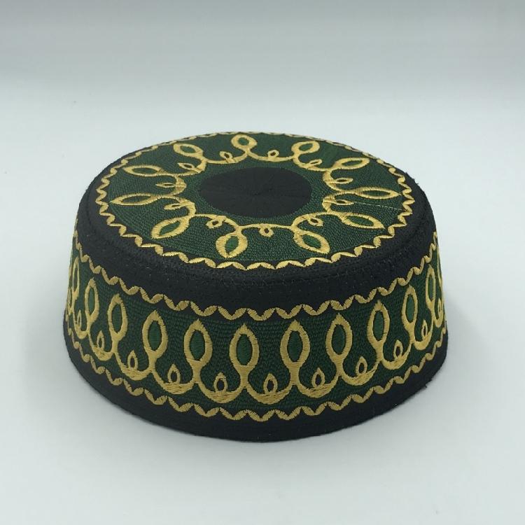 Teens Embroidery Islamic Beanie Breathable Protecting Casual Pray Hat for Adult