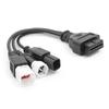 3 In 1 For Yamaha 3Pin 4Pin Honda 6Pin Obd2 16Pin Motorcycle Diagnostic Connector Cable Adapter Extension Cable