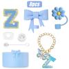 8PCS Cup Accessories Set for Stanley Cup 30oz 40oz, A-Z Initials Decorations, Including Silicone Straw Cover Cap