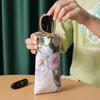 Retro Oil Painting Pattern Glasses Bag PU Leather Automatic Closing Sunglasses Bags Portable Eyewear Protective Covers Wholesale
