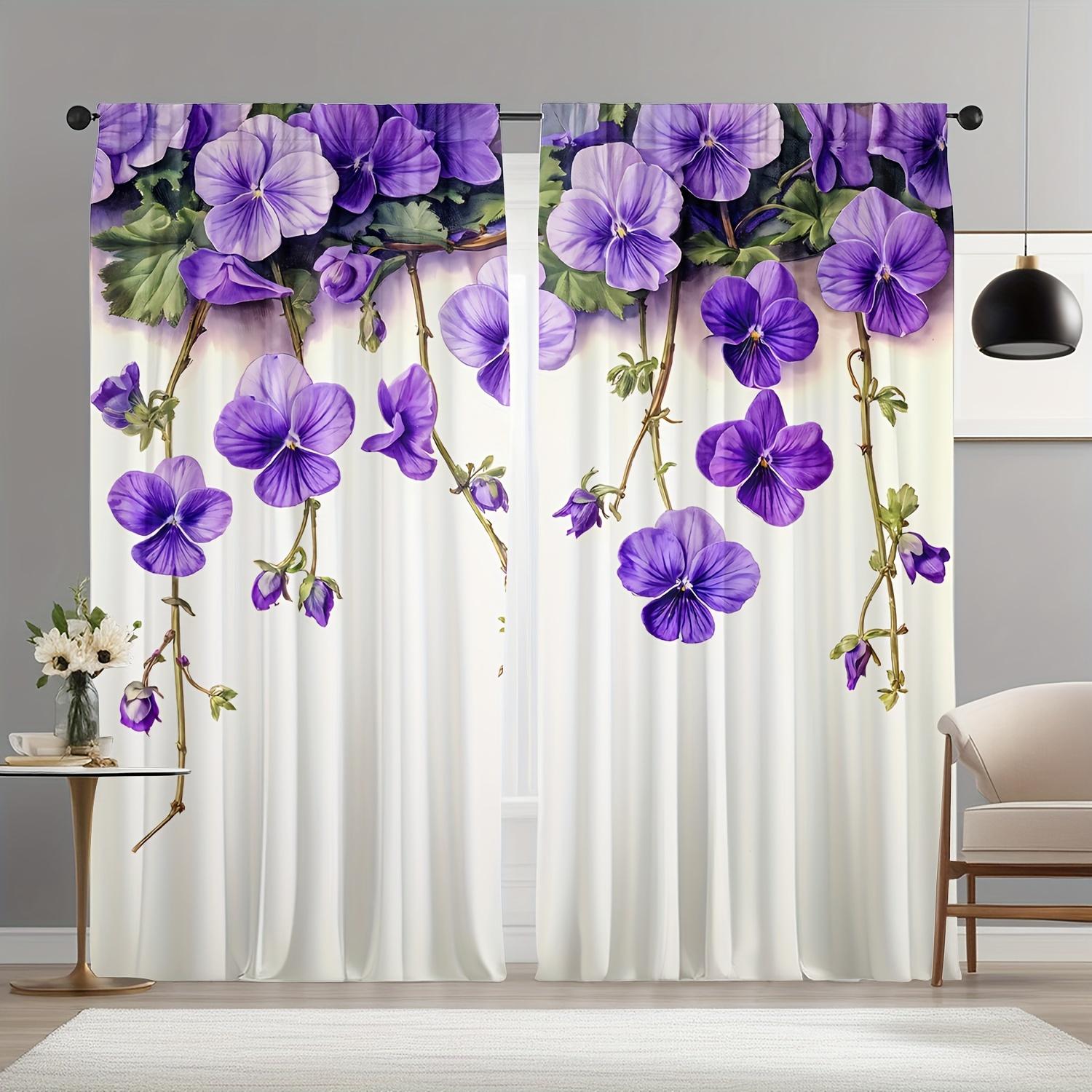 

2 шт. полиэстеровые шторы с персиковым цветком и красной розой, HD цифровая печать, дизайн кармашков для окон, шторы для спальни, гостиной 200W240H(CM)79x95in&rod pocket