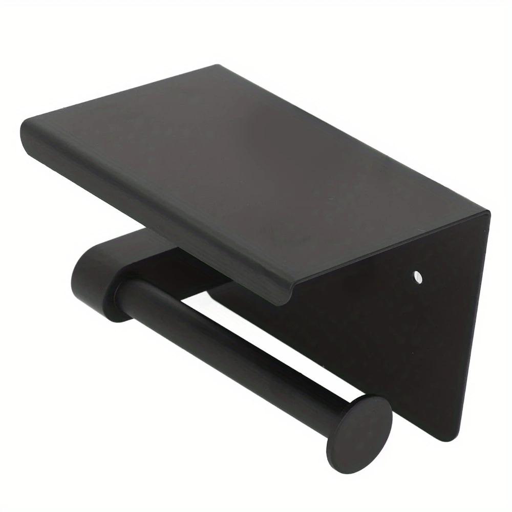 Držák na toaletní papír z nerezové oceli, nástěnný držák na toaletní papír, držák na telefon, držák na papírové ručníky bez vrtání