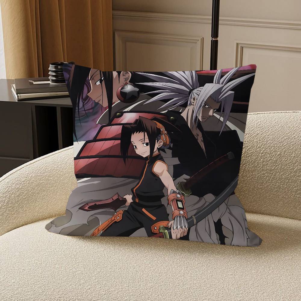 Anime Shaman-King Cushion Cover Inches Farmhouse Decor Home Throw Pillow Covers for Couch Decorations