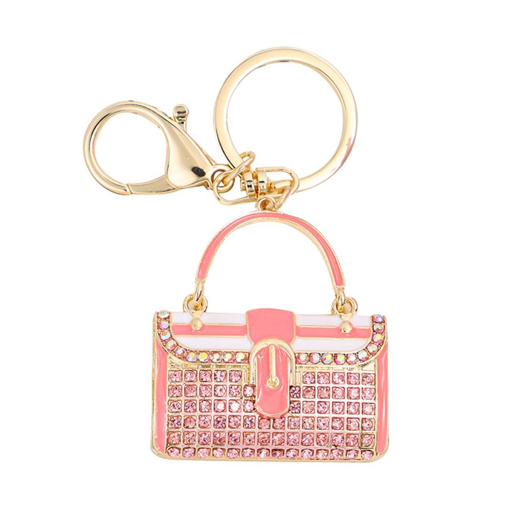 Fashion Small BaG Shape Alloy Plating Women Keychain Jewelry Gift (CHY-5287 Black)