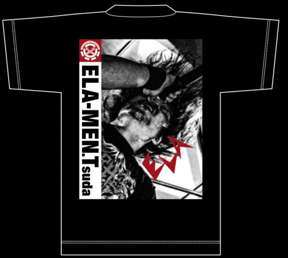 Official Maximum the Hormone Merchandise: ELA-MEN.Tsuda T-shirt, Black, XXL