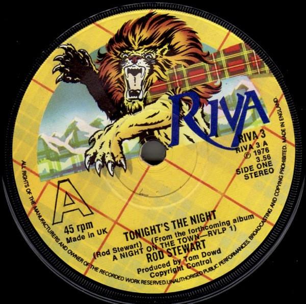 

7inch Record ROD STEWART - Tonight s The Night RIVA3 Riva 1976 UK Rock Used