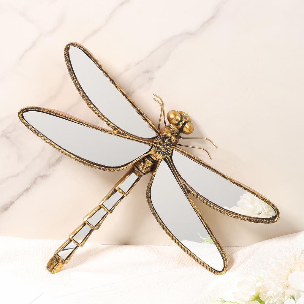 Wall Decor Art Vintage Swallow/Dragonfly/Butterfly Shape Mirror Home Decor for Living Room Bathroom Kitchen Decorations Indoor