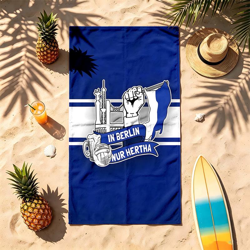 Hertha Berliner Sport Club (19) Theme Beach Towel Sand Resistant Soft And Comfortable Suitable For The Pool Camping Yoga And Diving A Travel