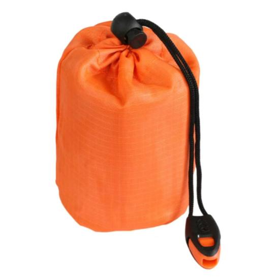 

Экстренный спальный мешок Водонепроницаемый Портативный Термоодеяло Легкий Для Кемпинга На Открытом Воздухе Туризма Рюкзака Бивуачный Мешок с оранжевый