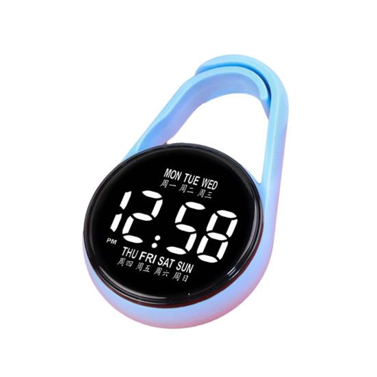 Examination Keychain Digital Watch Pocket LED Touch Watch Portable Clip-On Watch for Belt Backpack Students School Exams
