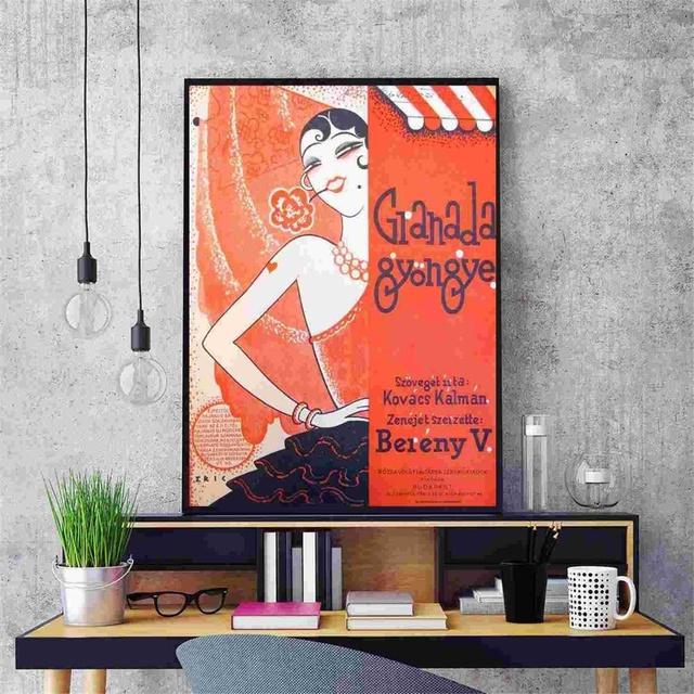 

Жозефина Бейкер с мультяшными фигурками, постеры и принты, настенное искусство, декоративная картина, холст, картина для гостиной, домашний декор 21cm×30cm NoFrame