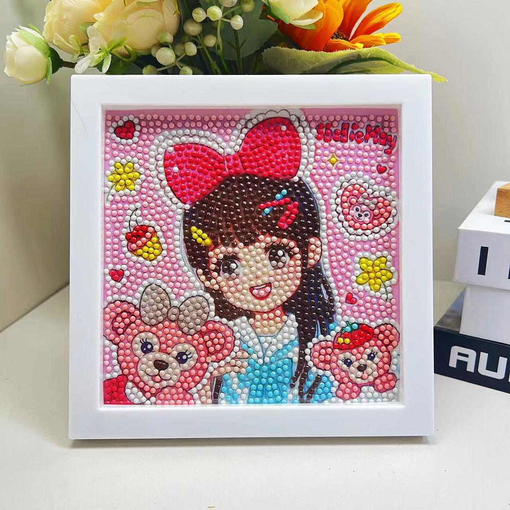 Children'S Diamond Painting Handmade Diy Masonry Painting Cartoon Diamond Sticker Bedroom Living Room Decorative Painting Photo Frame