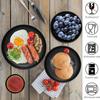 Black Wheat Straw PP Tableware, Household Plates, Soup Bowls, and Cups, Outdoor Gift Cutlery Set