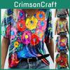 Summer Casual T Shirt With Floral Print And V Neck For Women