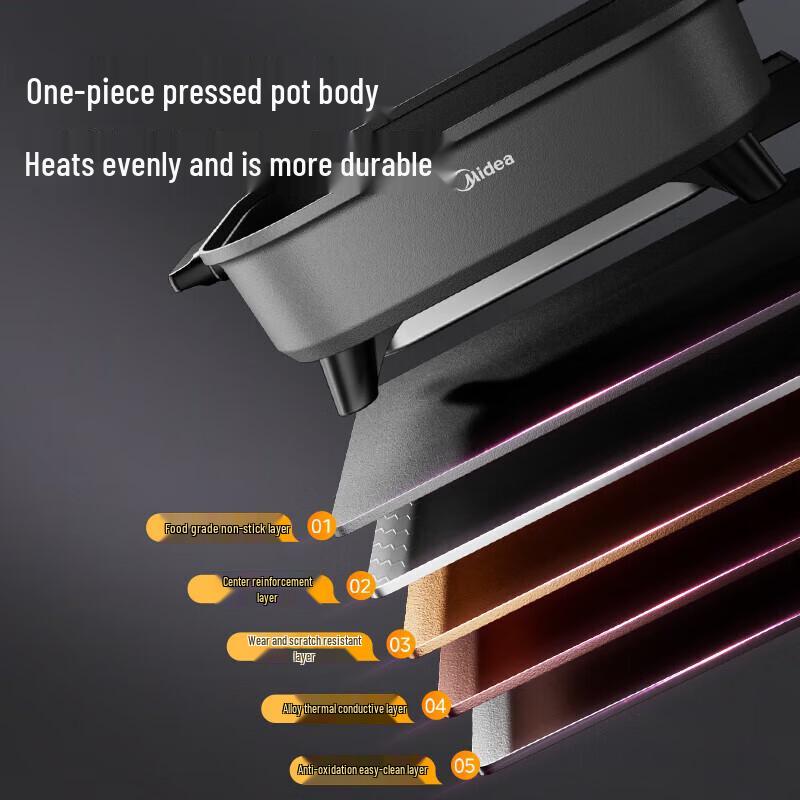Midea Multi-functional Electric Hot Pot & Grill CN Plug (adapter Included)