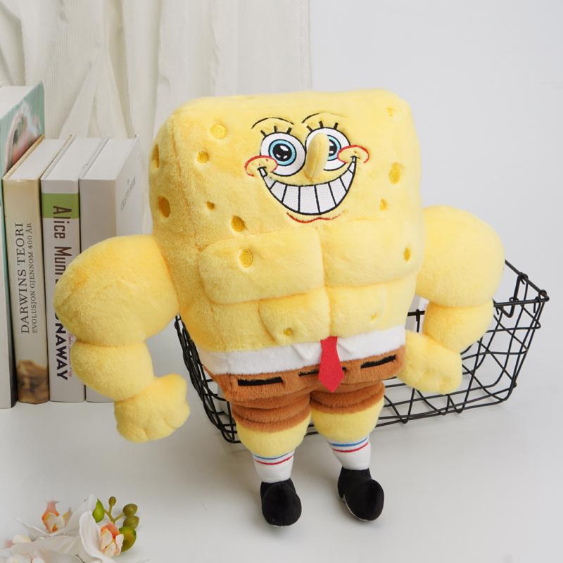 Potdemiel Honey Pot Spongebob Muscle Doll Cute Plush Toy Patrick Funny Doll Series Decorative Doll Gift Toys.