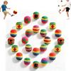24-teiliges buntes handgehäkeltes Sandsack-Set für drinnen und draußen, lässiges Federball-Koordinations-Trainingsspielzeug für Jugendliche und Erwachsene