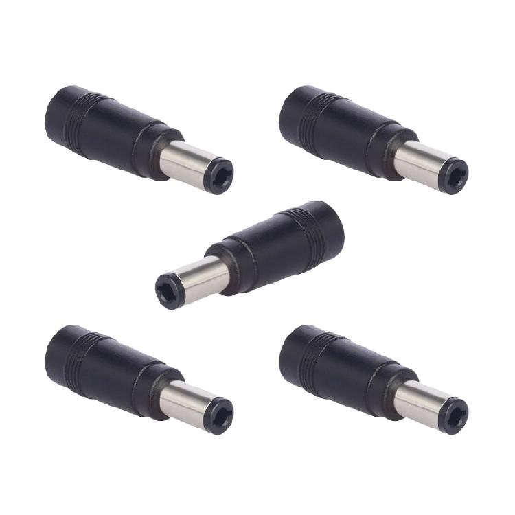 DC5521 Female Connector Converters, 5Pack Direct Current Barrels Adapters with DC6.5X3.0Mm/DC6.3X3.0Mm Male Plugs Output and Direct Connection