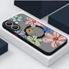 Magnetic Floral Phone Case For iPhone 16 15 14 Pro Max 13 12 Pro 11 For Magsafe Wireless Charge Flowers Soft Edge Acrylic Cover