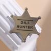Gold Color Star Enamel Pins Custom DILF HUNTER Brooches Simple Mini Lapel Badges Funny Jewelry Gift for Kids Friends
