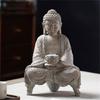 Buddhas Statue with Solar Light Home Garden Decors Sitting Meditating Buddhas Figurines for Outdoor Yard Lawn Ornaments