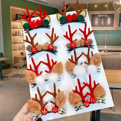 Christmas Reindeer Antler Hair Clips - Cute Decorative Hair Accessories for Kids & Adults