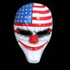 Halloween US Flag Clown Masks Masquerade Party Scary Clowns Carnival Mask Payday 2 Horrible Funny Pay Day Mask Prop Supplies