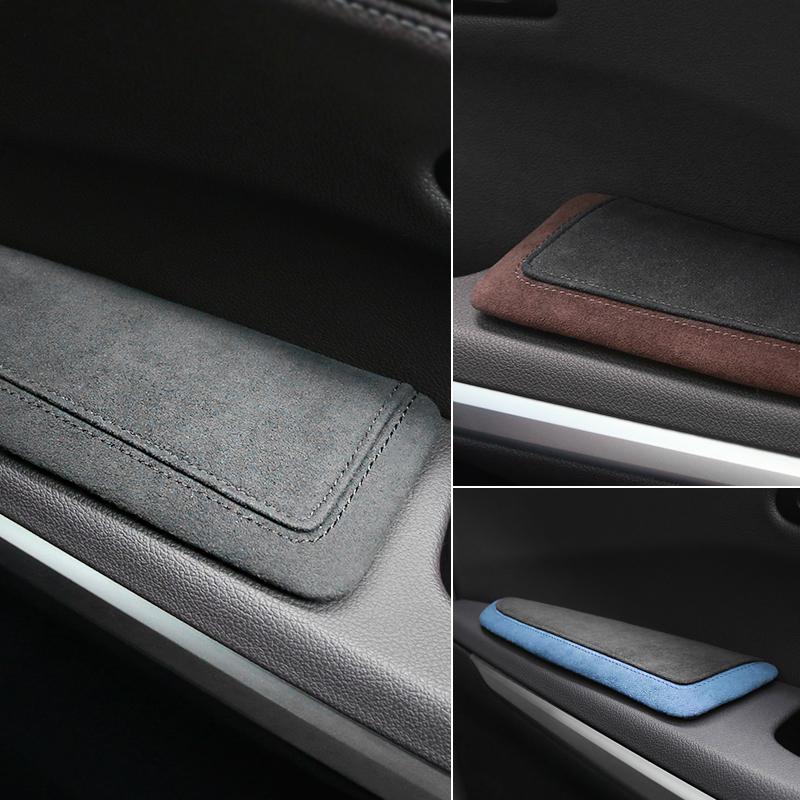 For Tesla Model Y Juniper 2025 Model 3 Model X Model S Made of Alcantara Car Door Armrest Pad Elbow Support Pillow Accessories