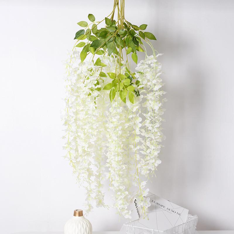Artificial Wisteria Vine Flower String Violet Flowers For Event Decoration