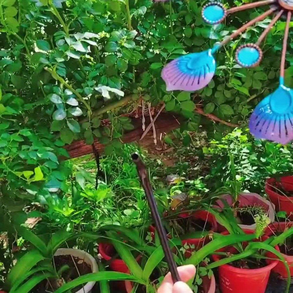 Peacock Tail Wind Spinner Garden Stake,metal Outdoor Wind Sculpture,yard Lawn Art Ornament,garden Landscape Decor and Creative Gardening Gift
