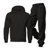 Men's Casual Lined Hooded Sweatshirt Set Loose Sweatsuit for Fall Winter