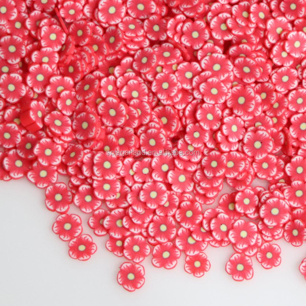 5mm Polymer Clay Flower Sprinkles 500g/lot Soft Flower Slices for Nail Makeup Decoration Slime Fillers
