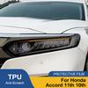 Smoke Black Car Headlight Protective Film for Honda Accord 10th 11th Pre Cut TPU PPF Anti-Scratch High-Gloss Vinyl Wrap Film