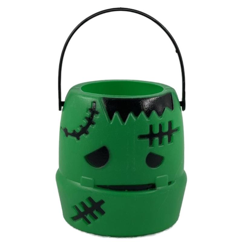 Halloween Candy Bins, Plastic Mini Buckets with Broad Openings and Carry Handle for Party Tables and Candy Chocolate Displays