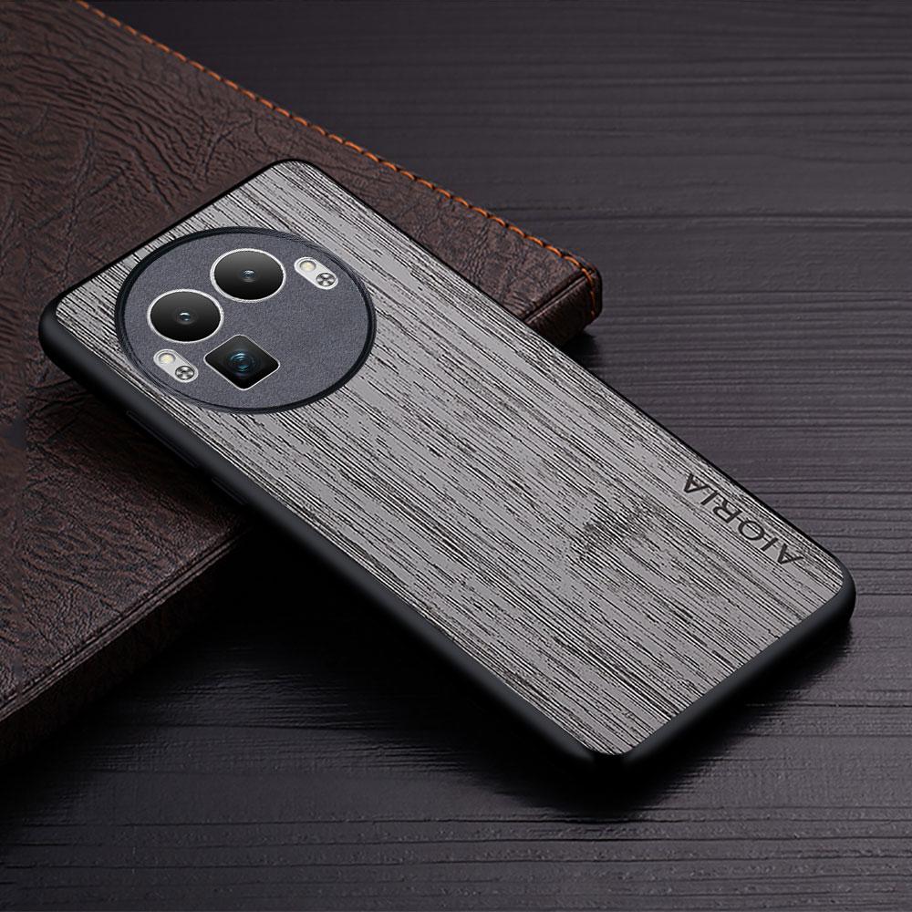 Case for Realme GT 8 Pro GT 3 Funda Bamboo Wood Pattern Leather Phone Cover Luxury Coque for Oppo Realme GT 8 Pro Case Capa