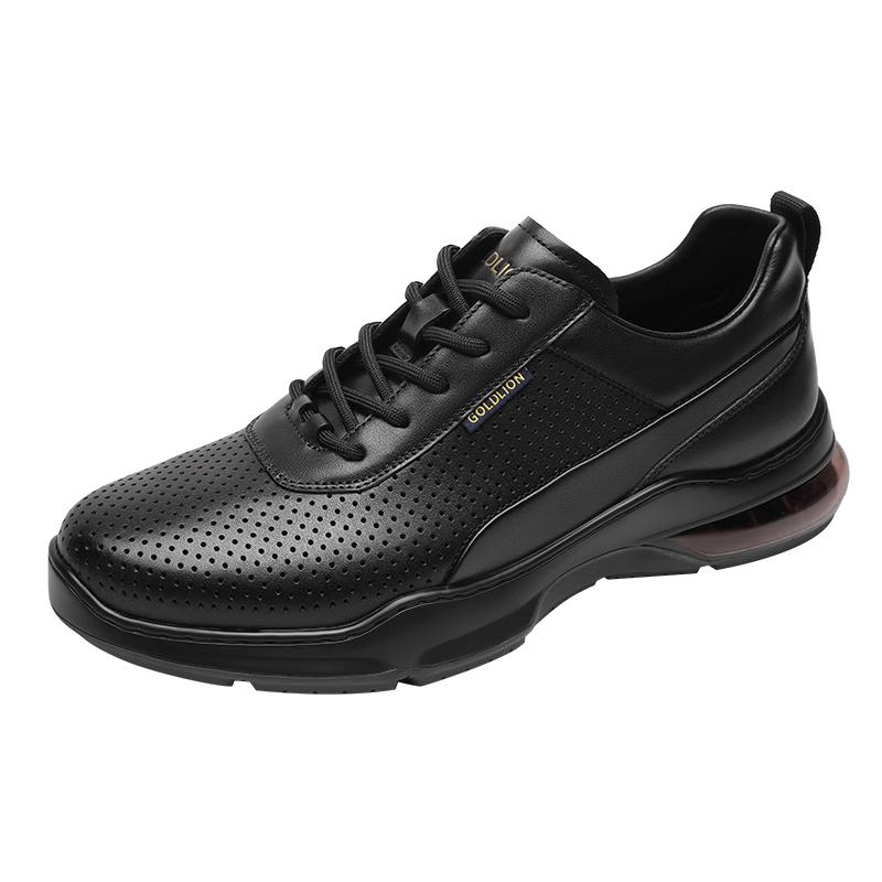 Goldlion Men s Perforated Air Cushion Business Casual Shoes 40 чёрный