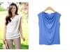 Women's Plus Size V-Neck Short Sleeve Loose Fit Solid Color Summer T-Shirt