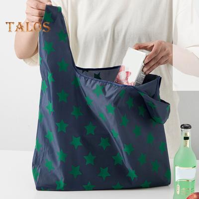 Shopping Bag Large Capacity Reusable Square Shape Durable Outdoor Portable Folding Shopping Pouch Household Supplies