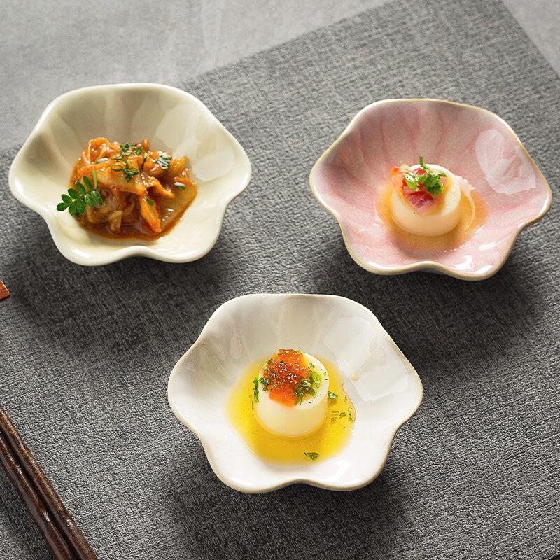 Japanese Style Underglaze Scalloped Dipping Dish