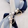 Pearl Buckle Simple Fashion Versatile Silk Scarf Zinc Alloy Non Hook Women's Summer T-shirt Waist Magnetic Brooch