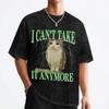 Funny Meowl I Cant Take It Anymore Cat Owl T Shirt Washed Cotton Street TShirt for Men Women Streetwear Printed Tops Tees
