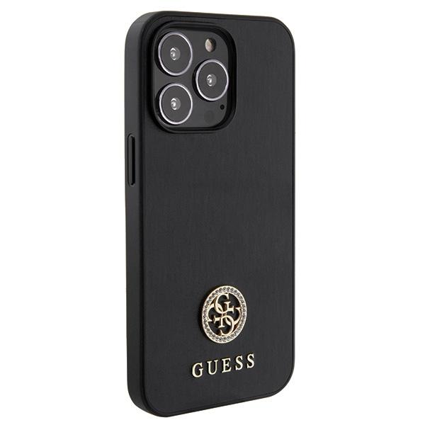 Guess Guhcp13Lps4Dgpk Iphone 13 Pro 6.1 Czarny/Black Hardcase Strass Metal Logo