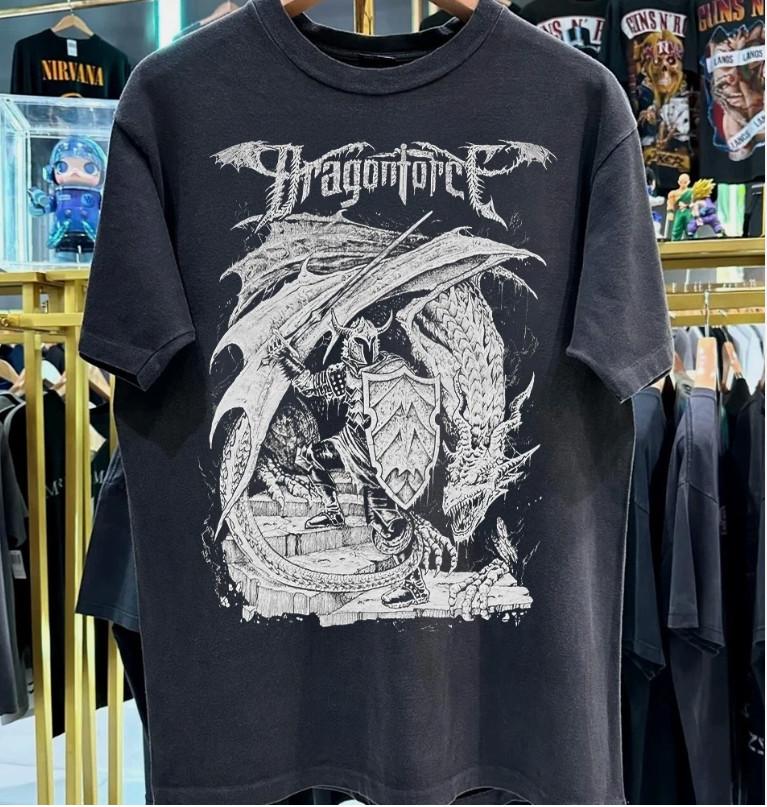 Collection DragonForce Band Gift Funny All Size Tee Unisex T-Shirt XXXXL